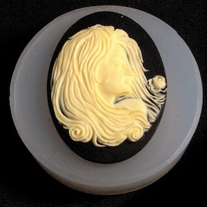 LADY SILICONE MOLD cameo sugarcraft resin fimo polymer clay mould soap fimo wax plaster icing chocolate food use food grade mould