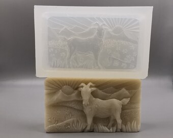 Moule En Silicone 4 Motifs : Chèvre, Vache, Cochon, Cheval