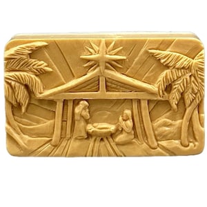 MANGER SCENE SILICONE mold soap flexible sturdy mould 5oz Birth of Christ nativity