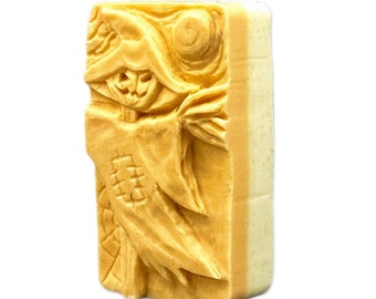 SCARECROW MOLD SOAP silicone mold  soap bar winter is coming  plaster clay wax resin 5,5 oz creepy halloween pumpkin