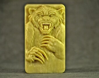 WOLVERINE SILICONE MOLD soap  bar mould 5oz   resin plaster chocolate wax icing jaws claws animal