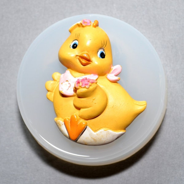 Bébé poulet - moule en silicone canard sugarcraft en pâte polymère fimo résine moule en cire usage alimentaire cupcake chocolat flexible plâtre glaçage