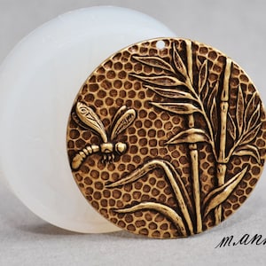 Dragonfly Medallion Silicone Mold: Food Grade Resin Clay Mould