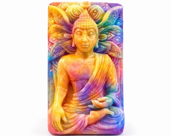 BUDDHA SILICONE MOLD soap mould lotus bar   plaster clay wax resin namaste