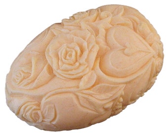 FLORAL SOAP SILICONE mold heart flowers bar mould soap