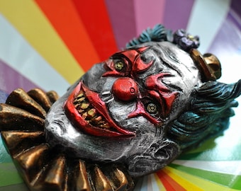 STEPHEN KING IT scary clown silicone mold  soap bar   plaster clay wax resin monster  5,5 oz creepy scary mould joker