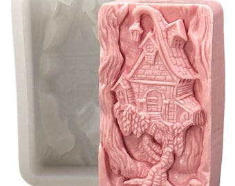 WITCH HOUSE SILICONE mold for soap making clay wax resin candle wax chocolate