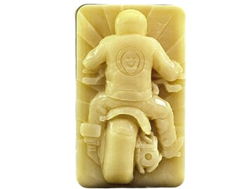 BIKER SILICONE MOLD soap flexible sturdy mould 5oz harley bike motorcycle