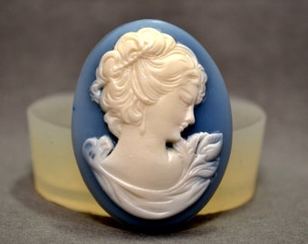 Silikonform Lady Cameo: Lebensmittelqualität, Harz, Tonform