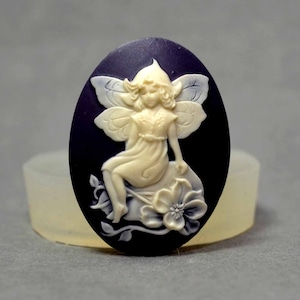FAIRY SILICONE MOLD cameo  sugarcraft resin fimo polymer clay mould soap fimo wax plaster icing chocolate food grade