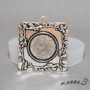 SQUARE FRAME  SILICONE mold polymer clay fimo resin flexible cupcake chocolate icing metal clay mould