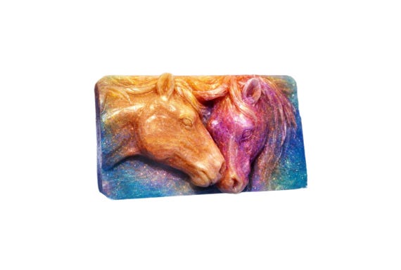 HORSE SILICONE MOLD for soap making and other crafts, sturdy, flexible full of details