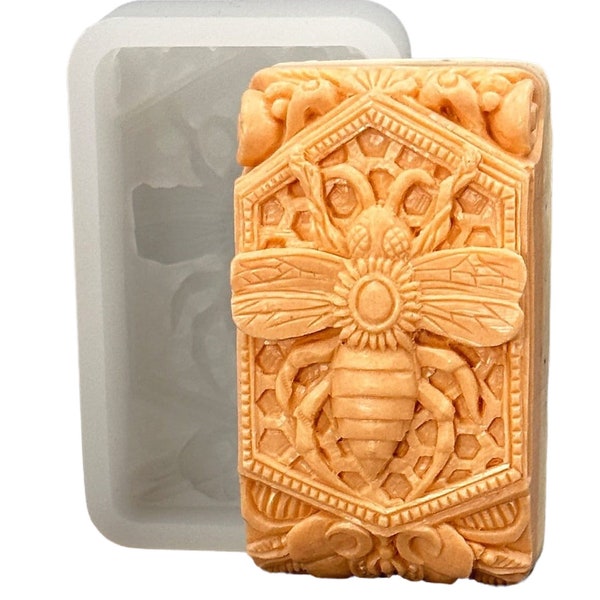 HONEY BEE SILICONE mold soap queen mould  plaster clay wax resin