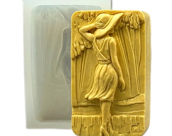 LADY SILICONE MOLD soap flexible sturdy mould 5oz classy sexi elegant model