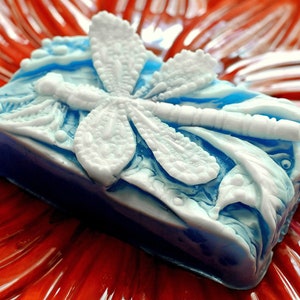 Dragonfly Soap Mold: Silicone Soap Bar, Resin, Clay, Wax (5.5 oz)