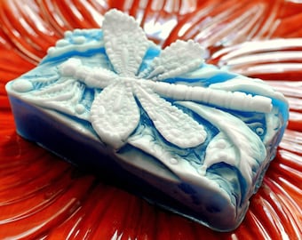 DRAGONFLY MOLD SOAP silicone mold  soap bar winter is coming  plaster clay wax resin 5,5 oz