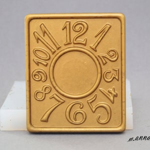 Stampo in silicone per orologio: pasta di zucchero, pasta polimerica, resina (85 x 70 mm)