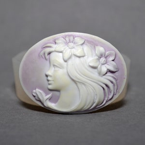 LADY SILICONE MOLD cameo sugarcraft resin fimo polymer clay mould soap fimo wax plaster icing chocolate food use food grade mould