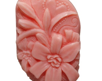 STAMPO IN SILICONE FLOREALE sapone gesso cera resina fiore