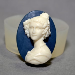 LADY SILICONE MOLD cameo sugarcraft resin fimo polymer clay mould soap fimo wax plaster icing chocolate food use food grade mould