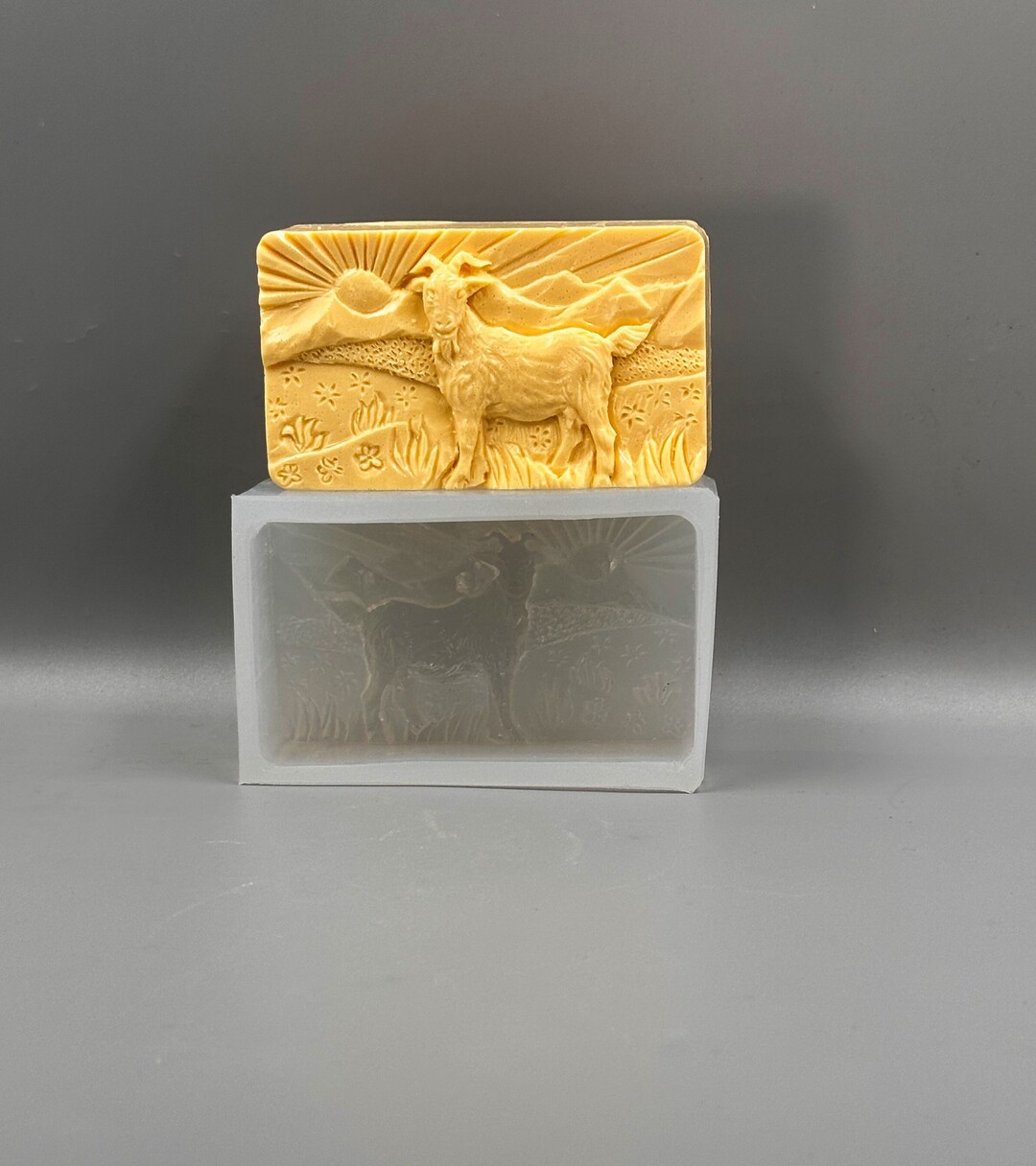 GOAT SILICONE MOLD for Soap Making Resin Plaster Chocolate Wax Candle