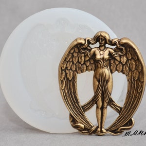 ANGEL SILICONE MOLD goddess sugarcraft resin fimo polymer clay mould soap fimo wax plaster icing chocolate food use  mould