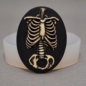RIB CAGE MOLD silicone sugarcraft fimo polymer clay resin halloween wax mould food use cupcake chocolate flexible Plaster icing