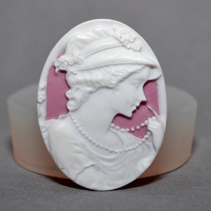 LADY SILICONE MOLD cameo sugarcraft resin fimo polymer clay mould soap fimo wax plaster icing chocolate food use food grade mould