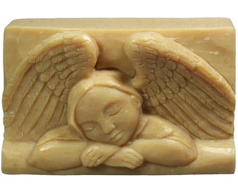 ANGEL SILICONE MOLD for soap making candle resin plaster clay wax 5oz