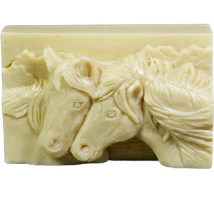 HORSE SILICONE MOLD soap candle resin clay wax plaster horses in love