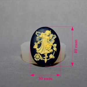 FAIRY SILICONE MOLD cameo  sugarcraft resin fimo polymer clay mould soap fimo wax plaster icing chocolate food grade