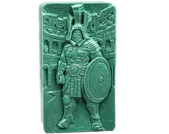 GLADIATOR SILICONE MOLD soap mould  plaster clay wax resin bath bomb sturdy  warrior spartacus