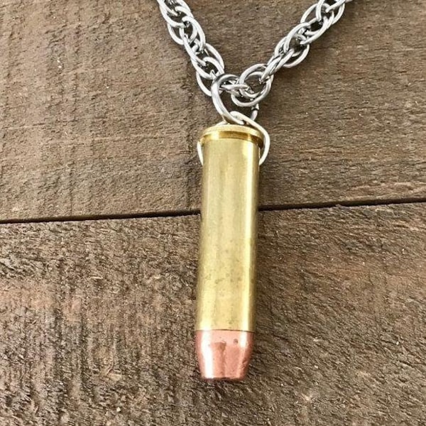 Hollow Point 357 Magnum Bullet Pendant Nec…