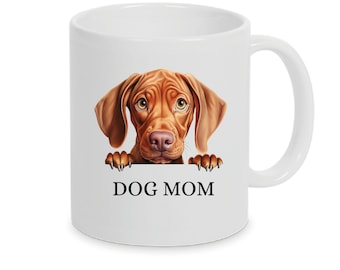 Personalisierte Tasse Dog Mom mit Vizsla auch mit Wunschname