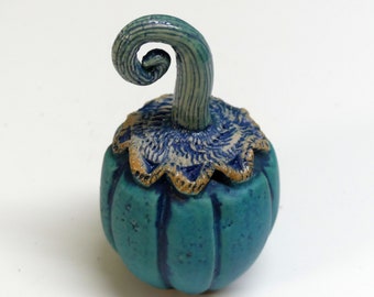 Garden ceramic/bed plug fruit shape turquoise
