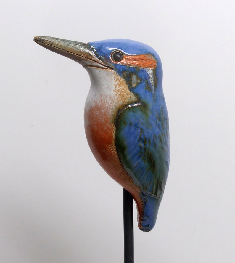 KINGFISHER de jardin en céramique antigel en bleu vif image 5