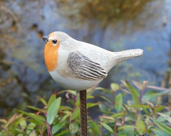 CERAMIC BIRD ROBIN, frost-proof