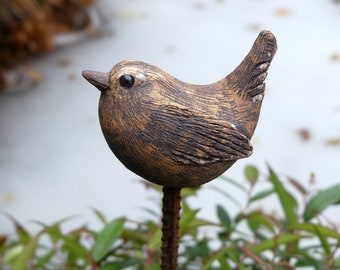 Frost-proof garden ceramics, ceramic bird WREN