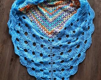 Crochet Scarf Fashion Accessories Shawl Crocheted Triangular Scarf Gift Mother's Day Birthday Easter Gift