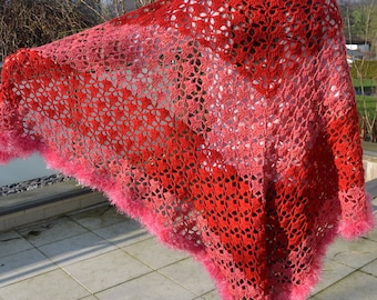 Fashion accessories shawl stole crocheted triangular scarf gift birthday mother's day christmas present