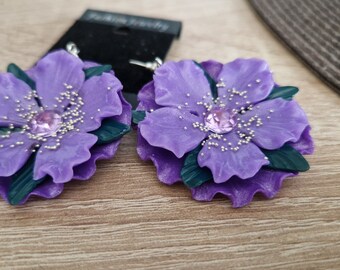 Polymer Clay Earrings Polymer Clay Floral Polymer Clay Jewelry Flower Easter Gift Mother's Day Gift