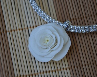Kette Schleife Strass Collier Neu Kette Schleife Strass Collier Neu