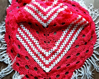 Crochet shawl, fashion accessory, shoulder shawl, crocheted stole, triangle shawl, Mother's Day, birthday gift, Christmas gift