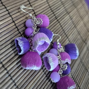 Earrings made of Fimo, earrings with polymer clay roses floral polymer clay jewelry polymer clay roses polymer clay flowers Fimo Mother&#39;s Day gift