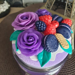 Blackberry Scented Candles Favors Roses Purple Favors Candle Birthday Favors Unique Mother&#39;s Day Easter Gift