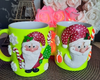 Mug Mug Cadeau Unique 3D Mug Cadeau de Noël Décoré Mug Cadeau Unique