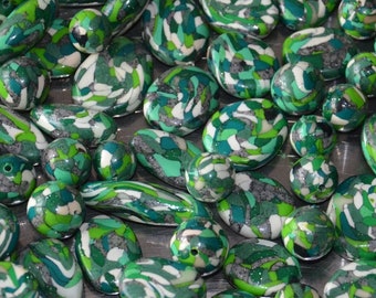 100 different polymer clay Fimo beads