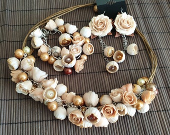 Sieradensets gemaakt van polymeerklei Bloemenset Bloemensieraden Cadeau voor haar Oorbellen Armband Moederdag Verjaardag Paascadeau