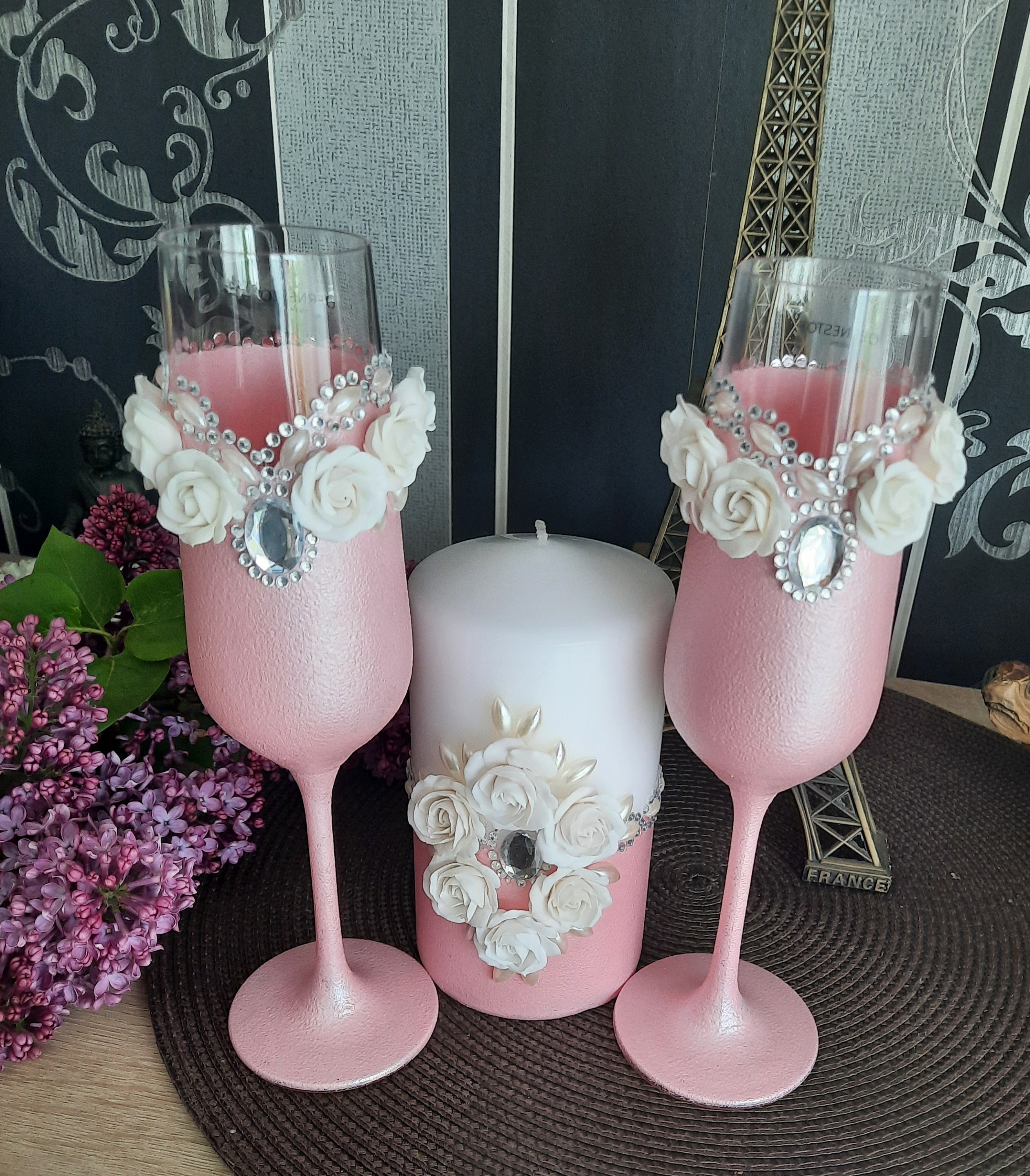Beautiful Glasses for Wedding or Decoration Wedding Glasses Etsy UK
