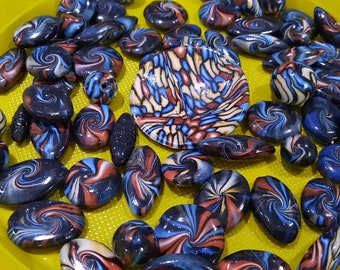 60 Different Polymer Clay Fimo Beads Mix Make Mix